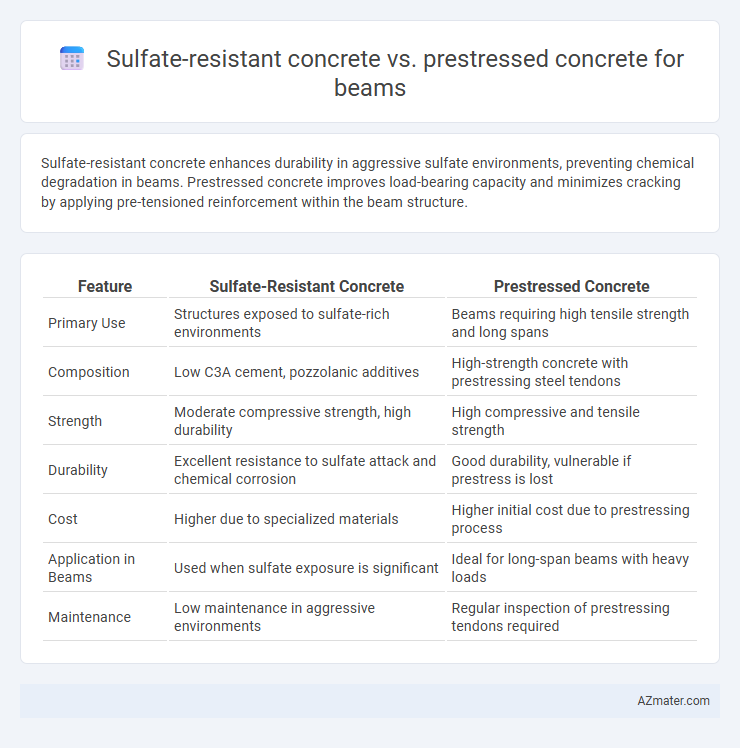 Sulfate-resistant concrete vs. prestressed concrete for beams - What is The Difference?