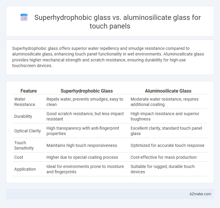 Superhydrophobic glass vs. aluminosilicate glass for touch panels - What is The Difference?