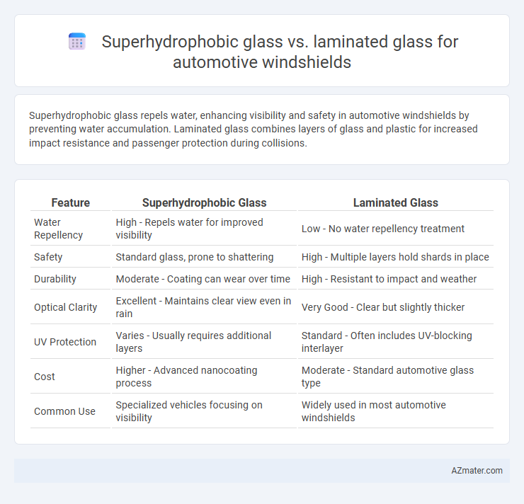 Superhydrophobic glass vs. laminated glass for automotive windshields - What is The Difference?