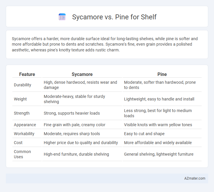 Sycamore vs. Pine for Shelf - What is The Difference?