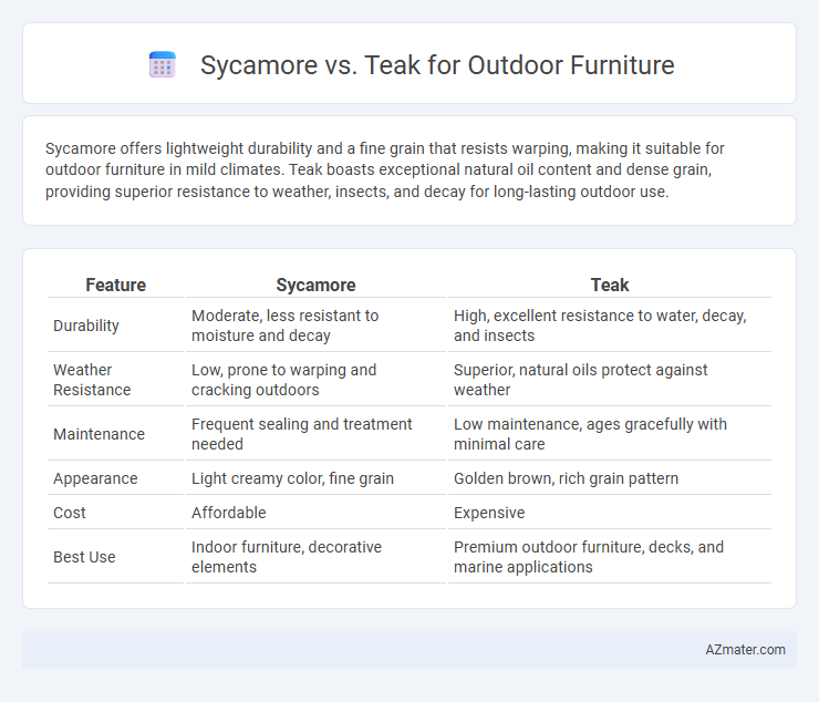 Sycamore vs. Teak for Outdoor Furniture - What is The Difference?