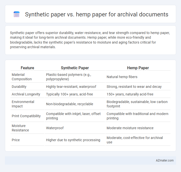Synthetic paper vs. hemp paper for archival documents - What is The Difference?