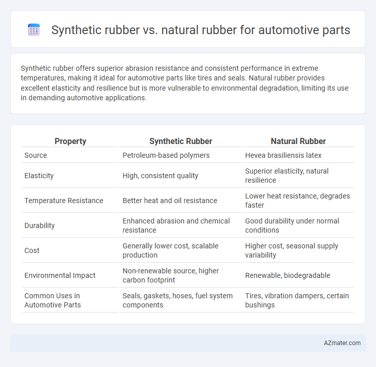 Synthetic rubber vs. natural rubber for automotive parts - What is The Difference?