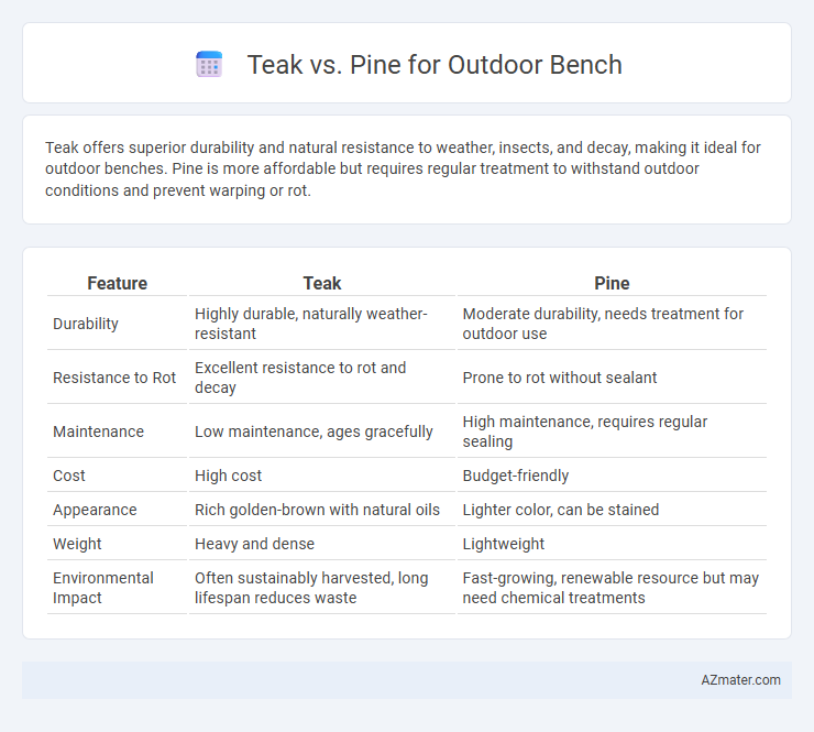 Teak vs. Pine for Outdoor Bench - What is The Difference?