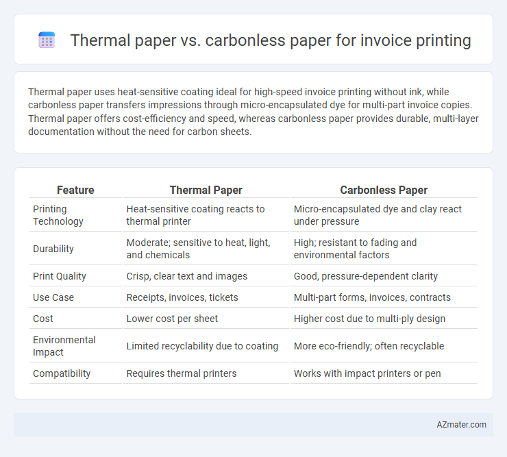 Thermal paper vs. carbonless paper for invoice printing - What is The Difference?