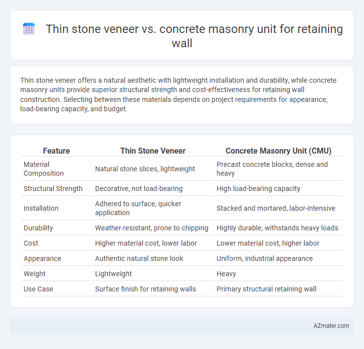 Thin stone veneer vs. concrete masonry unit for retaining wall - What is The Difference?