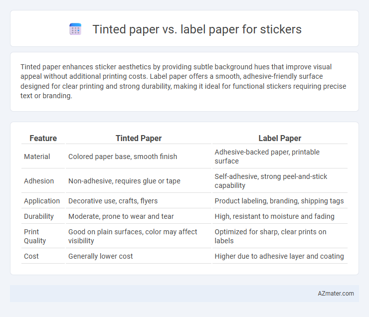 Tinted paper vs. label paper for stickers - What is The Difference?