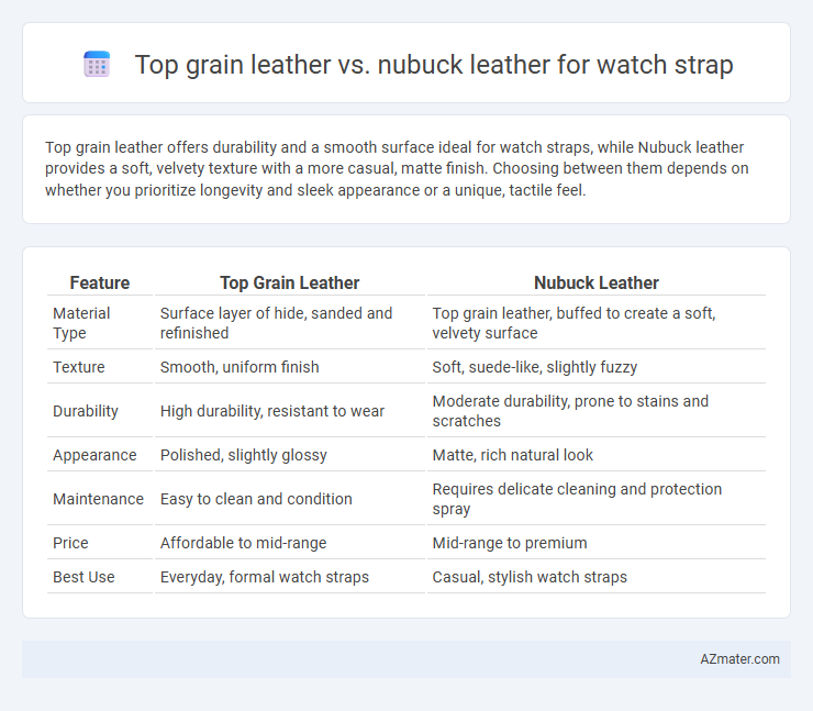 Top grain leather vs. nubuck leather for watch strap - What is The Difference?