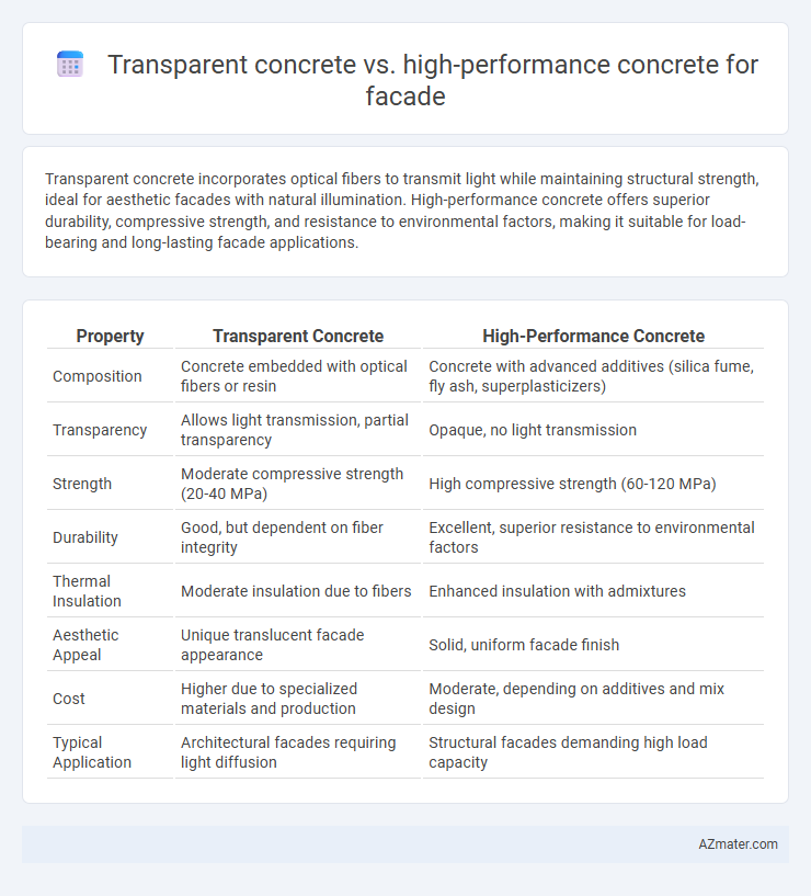 Transparent concrete vs. high-performance concrete for facade - What is The Difference?