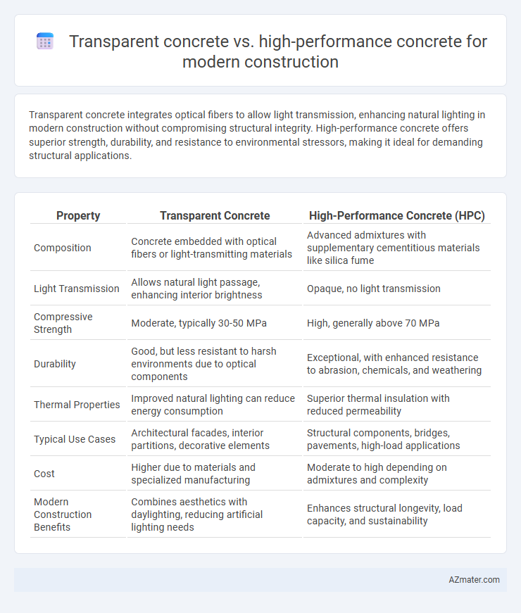 Transparent concrete vs. high-performance concrete for modern construction - What is The Difference?