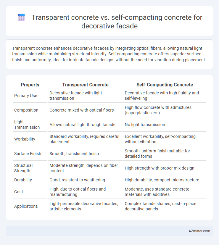 Transparent concrete vs. self-compacting concrete for decorative facade - What is The Difference?