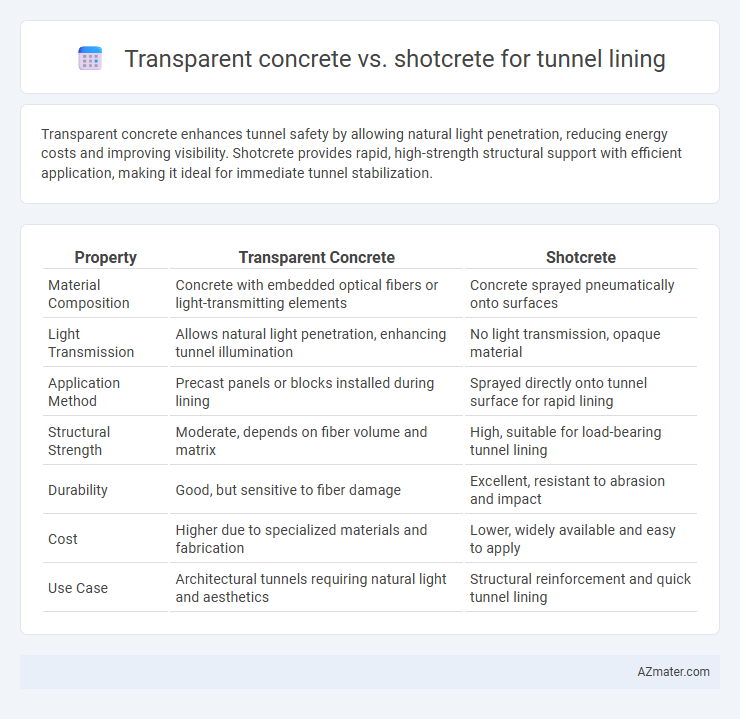 Transparent concrete vs. shotcrete for tunnel lining - What is The Difference?