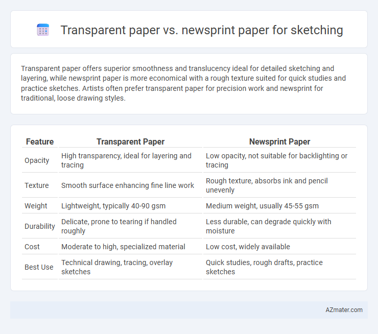 Transparent paper vs. newsprint paper for sketching - What is The Difference?