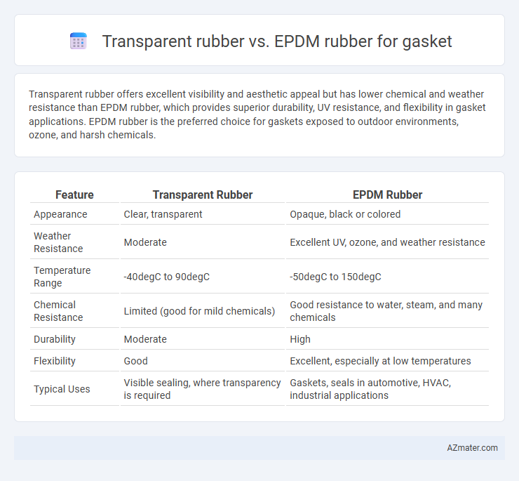 Transparent rubber vs. EPDM rubber for gasket - What is The Difference?
