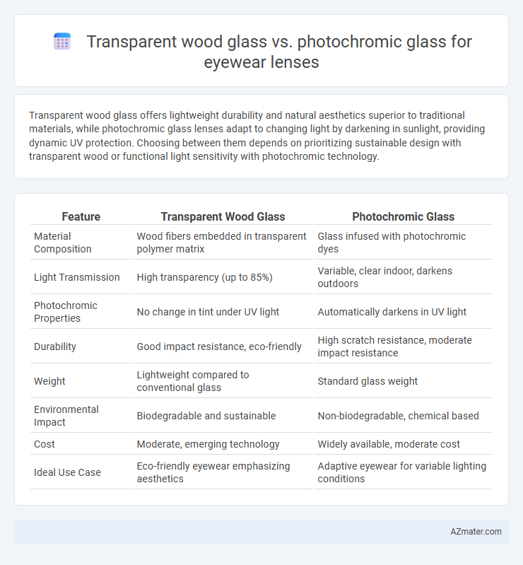 Transparent wood glass vs. photochromic glass for eyewear lenses - What is The Difference?