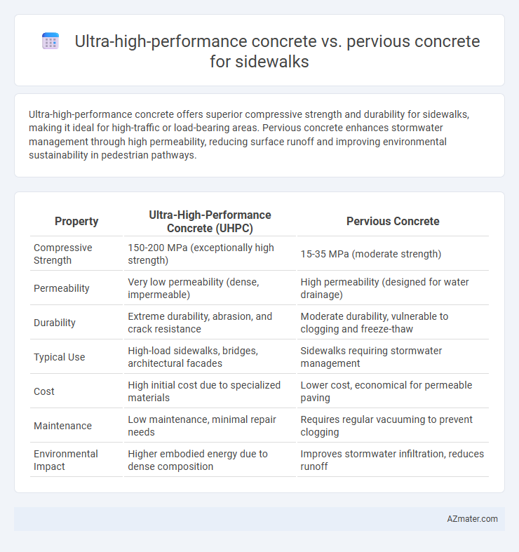 Ultra-high-performance concrete vs. pervious concrete for sidewalks - What is The Difference?