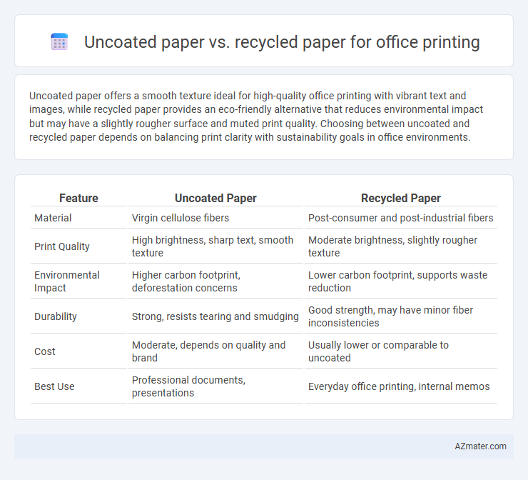 Uncoated paper vs. recycled paper for office printing - What is The Difference?