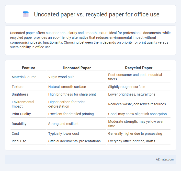 Uncoated paper vs. recycled paper for office use - What is The Difference?