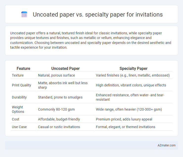 Uncoated paper vs. specialty paper for invitations - What is The Difference?