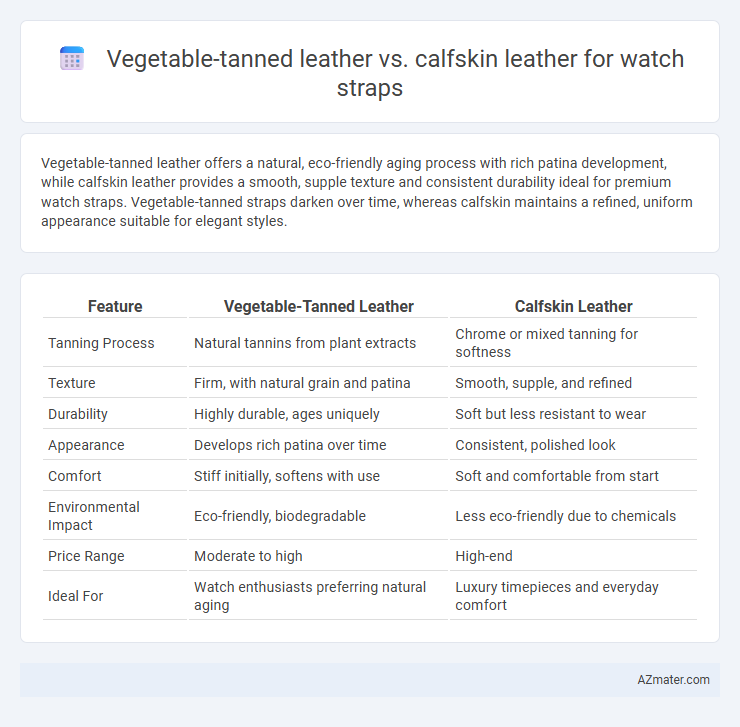 Vegetable-tanned leather vs. calfskin leather for watch straps - What is The Difference?
