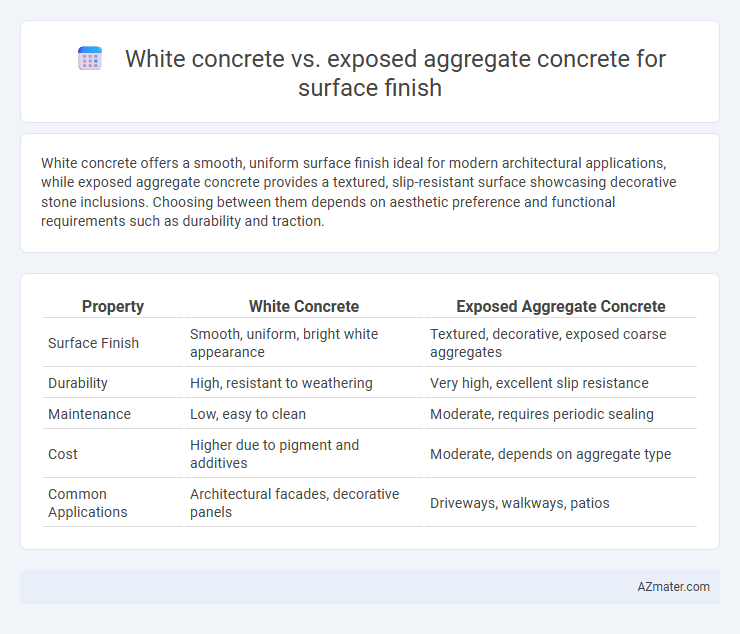 White concrete vs. exposed aggregate concrete for surface finish - What is The Difference?