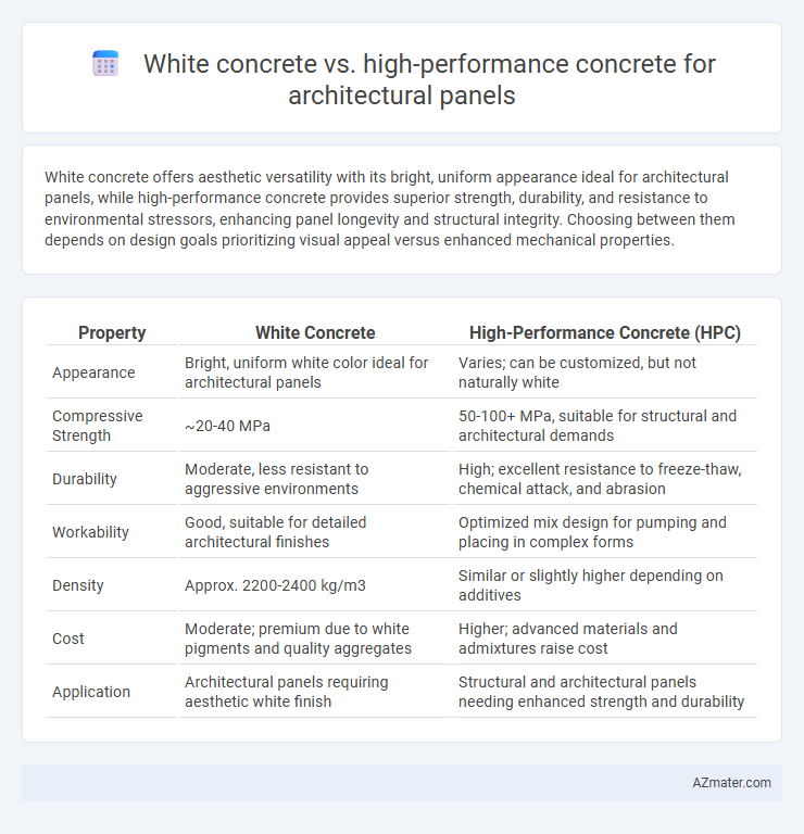 White concrete vs. high-performance concrete for architectural panels - What is The Difference?