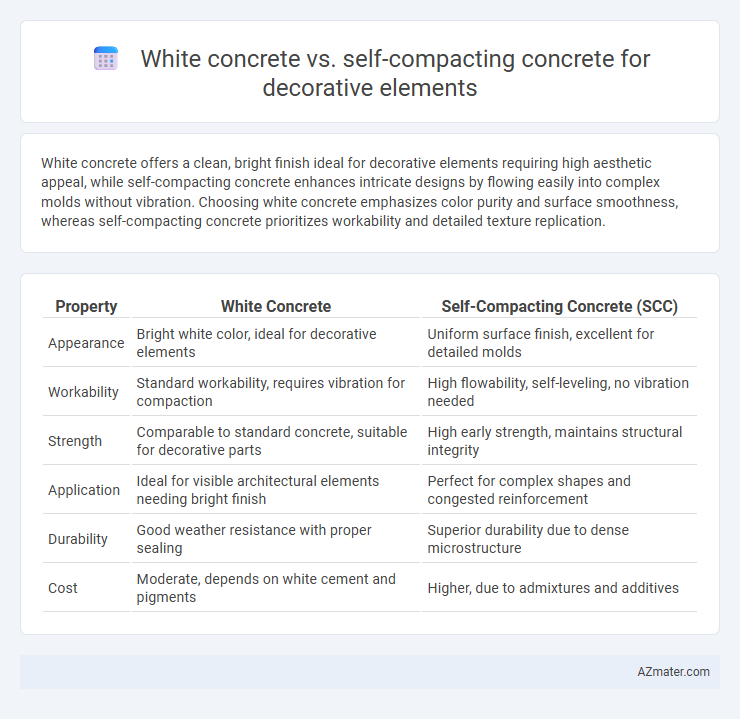 White concrete vs. self-compacting concrete for decorative elements - What is The Difference?