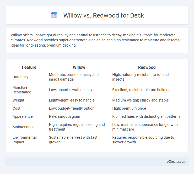 Willow vs. Redwood for Deck - What is The Difference?
