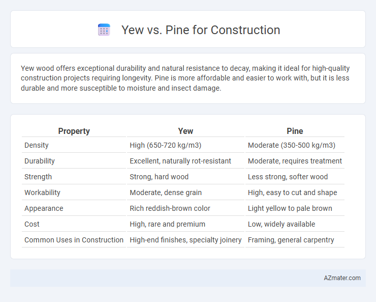 Yew vs. Pine for Construction - What is The Difference?