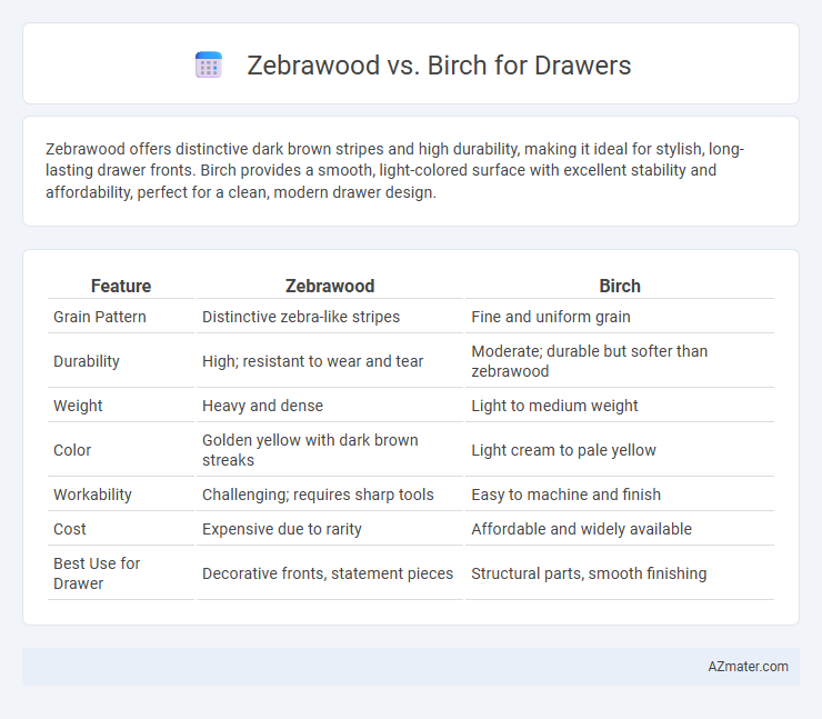 Zebrawood vs. Birch for Drawers - What is The Difference?
